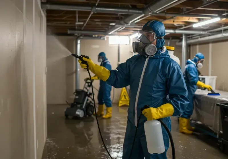 Basement Sanitization and Antimicrobial Treatment process in Unionville, NC